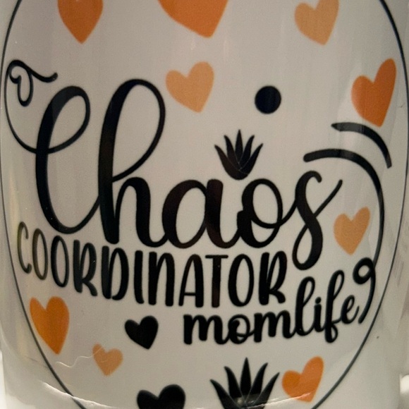 Chaos Coordinator Mom Life Mug - Orange and Black - Picture 3 of 4